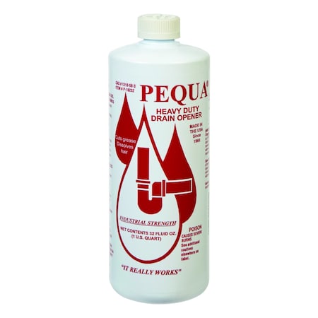 Keeney Mfg Pequa Liquid Professional Strength Drain Cleaner 32 oz P-10232